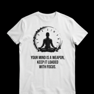 YOUR MIND IS A WEAPON, KEEP IT LOADED WITH FOCUS T-SHIRT